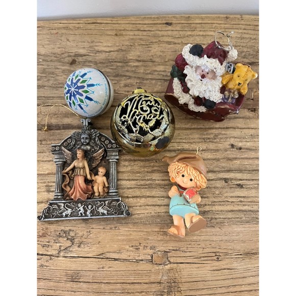 Vintage Retro Christmas ornaments Lot of 5 Hallmark Bradford - Picture 1 of 11